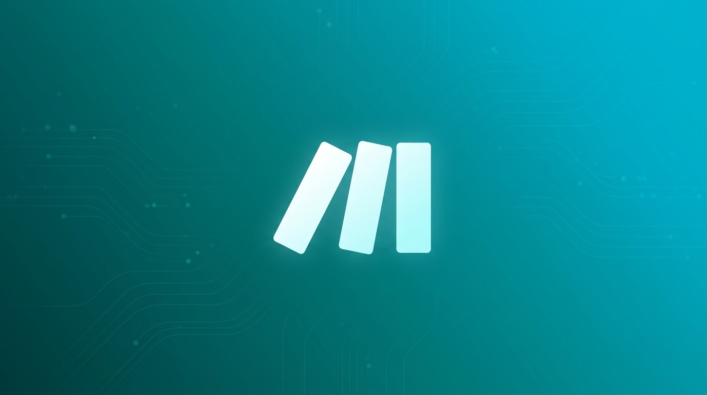 Logo do Make.com em capa editorial teal-ciano sobre automação com IA
