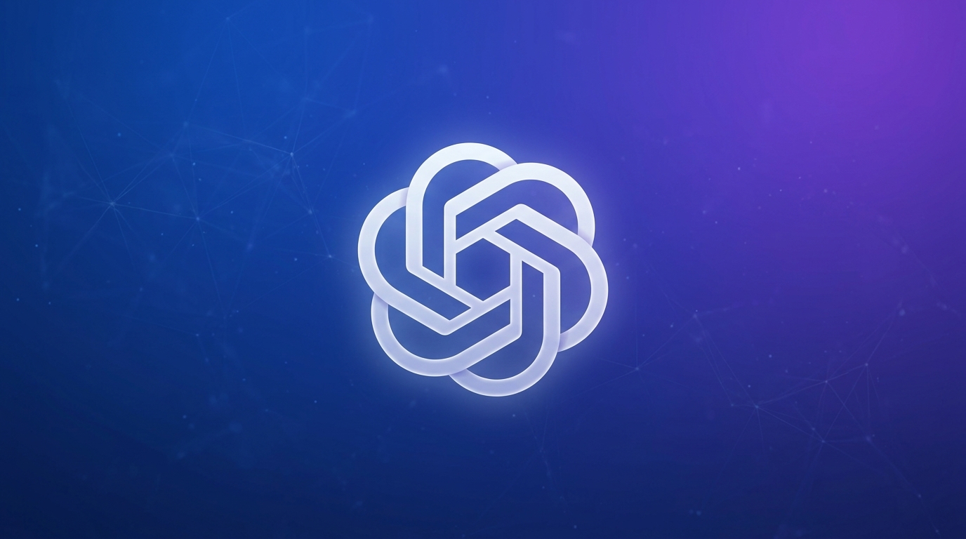 Logo da OpenAI sobre fundo gradiente azul-roxo, capa da noticia do GPT-5.6