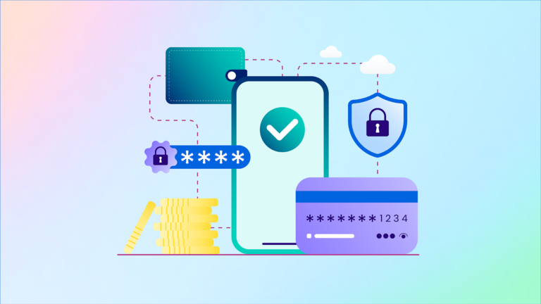Smartphone protegido por um escudo digital na campanha educativa antifraude One Step Ahead da Meta