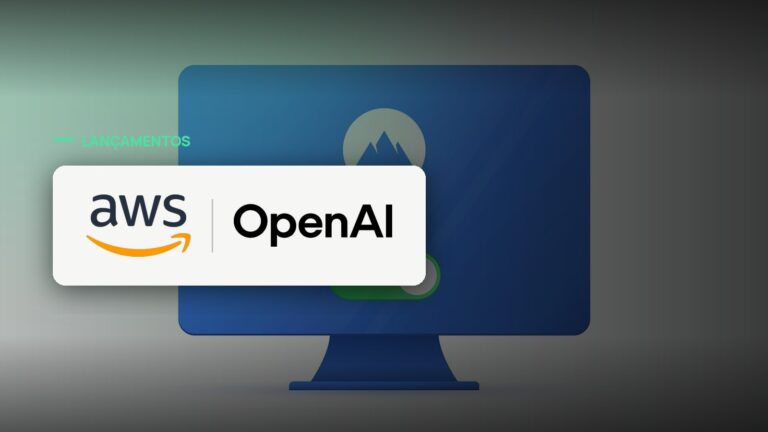 Logo oficial das marcas AWS e OpenAI sobre foto de cibersegurança, capa da notícia: AWS amplia acesso aos modelos GPT-5.6 da OpenAI com inferência entre regiões e modelos de cibersegurança