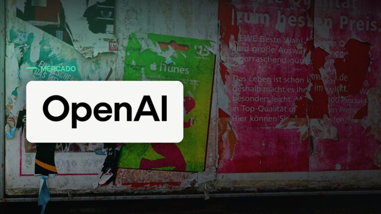 Logo oficial da OpenAI sobre foto de publicidade e preços, capa da notícia: ChatGPT Ads ultrapassa US$ 1 bilhão em receita anualizada em menos de 200 dias