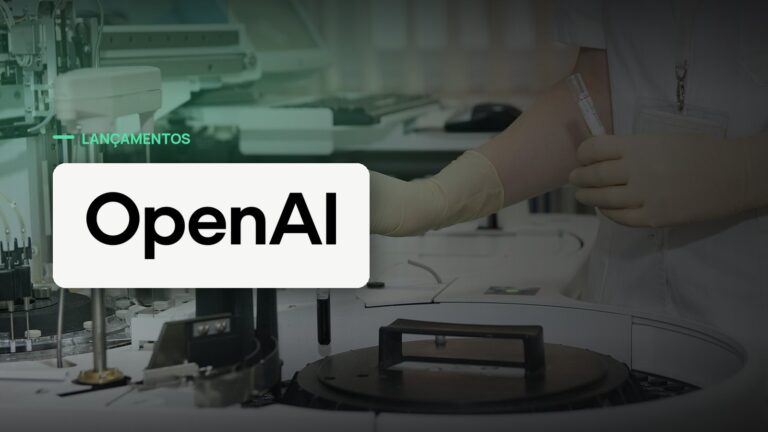 Logo oficial da OpenAI sobre foto de saúde, capa da notícia: ChatGPT passa a conectar prontuário Epic e bases oficiais de saúde