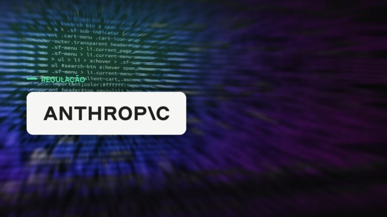 Logo oficial da Anthropic sobre foto de cibersegurança, capa da notícia: Anthropic lança Enterprise Frontier Safeguards, detecção de uso indevido sem reter dados