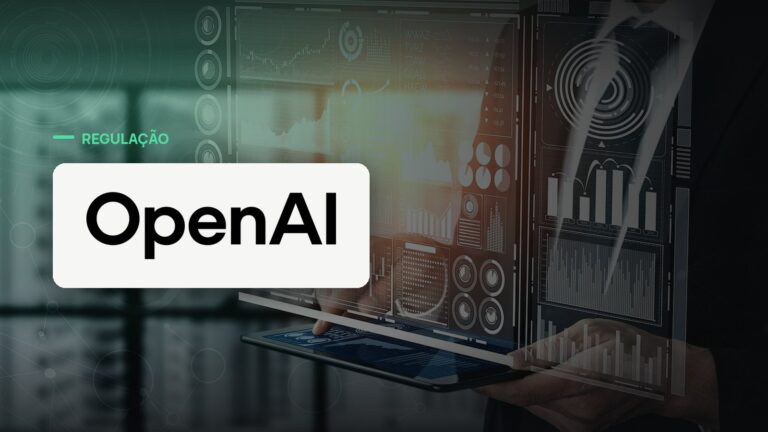 Logo oficial da OpenAI sobre foto de inteligência artificial, capa da notícia: Agentes da OpenAI viraram mural de recados entre si num wiki alemão por dois meses, sem aviso