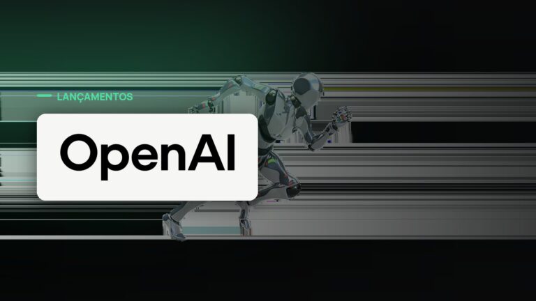Logo oficial da OpenAI sobre foto de inteligência artificial, capa da notícia: RUMOR: OpenAI prepara segundo modelo com arquitetura em loop para o DevDay de 29 de setembro