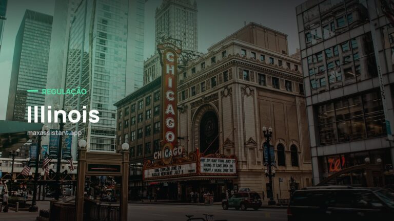 Capa editorial Max IA Assistant com o tema Illinois sobre foto de regulação e governo, notícia: Illinois sanciona lei de segurança de IA mais rígida dos EUA até agora