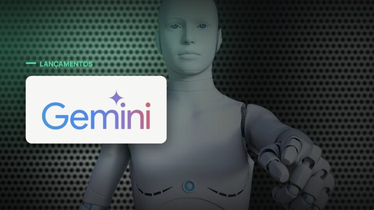Logo oficial da Gemini sobre foto de inteligência artificial, capa da notícia: Google atrasa Gemini 3.5 Pro por meses após novo retrabalho no treinamento