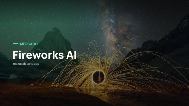 Capa editorial Max IA Assistant com o tema Fireworks AI sobre foto de mercado financeiro, notícia: Fireworks AI capta US$ 1,5 bilhão em rodada Série D e chega a valuation de US$ 17,5 bilhões