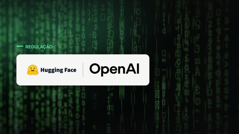 Logo oficial das marcas Hugging Face e OpenAI sobre foto de cibersegurança, capa da notícia: Hugging Face exige que a OpenAI libere registros e pague US$ 100 milhões após ataque autônomo