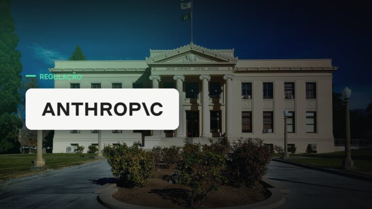 Logo oficial da Anthropic sobre foto de regulação e governo, capa da notícia: Dario Amodei quebra o silêncio e diz que Anthropic nunca defendeu banir modelos abertos