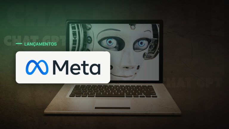 Logo oficial da Meta sobre foto de inteligência artificial, capa da notícia: Zuckerberg publica manifesto sobre superinteligência e Meta lança Muse Glimmer em código aberto